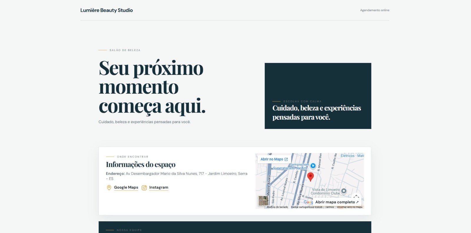 Informações públicas com mapa